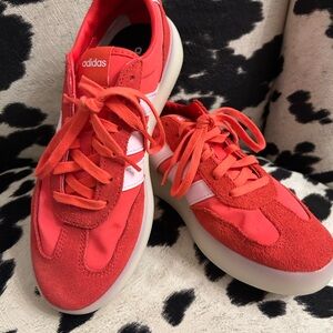 Adidas Women's Bold Red and Pink Sneakers